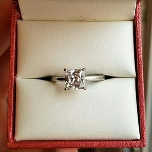 Berricle 1.59 CTW Princess Solitaire Ring Sz7